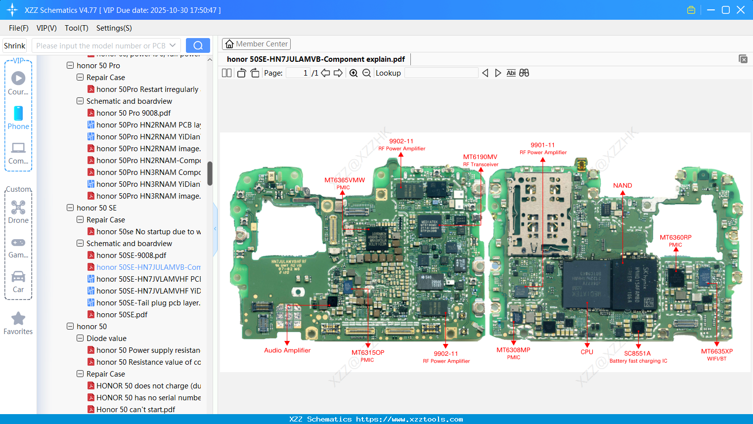 Honor 50SE-HN7JULAMVB-Component Explain